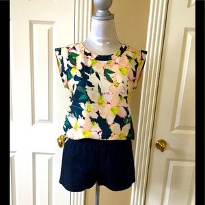 J.CREW top, shorts, and Jack top